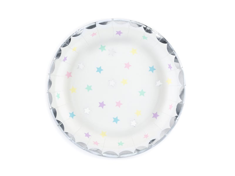 Feestbazaar Unicorn bordjes stars 6 stuks