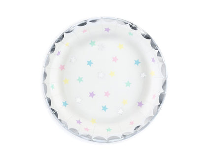 Feestbazaar Unicorn bordjes stars 6 stuks