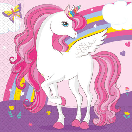Feestbazaar Unicorn Magic Rainbow Servetten (20st)