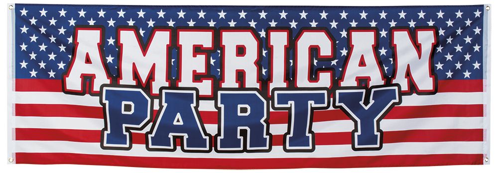 Feestbazaar USA banner American Party!