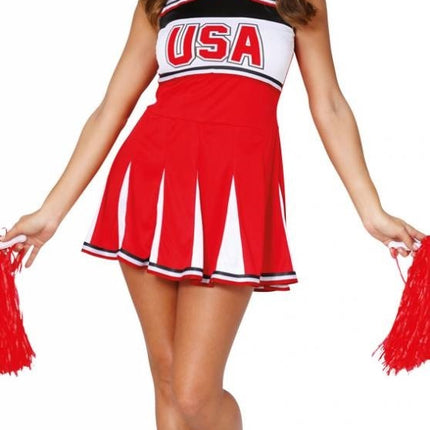 Feestbazaar USA Cheerleader outfit dames