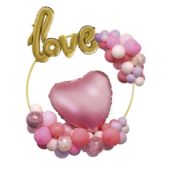 Feestbazaar Valentijn Ballonnenring Goud (60cm)