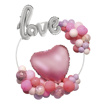 Feestbazaar Valentijn Ballonnenring Zilver (60cm)