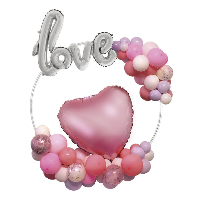 Feestbazaar Valentijn Ballonnenring Zilver (60cm)