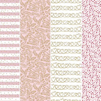 Feestbazaar Valentijn Inpakpapier love prints - 70 x 200cm