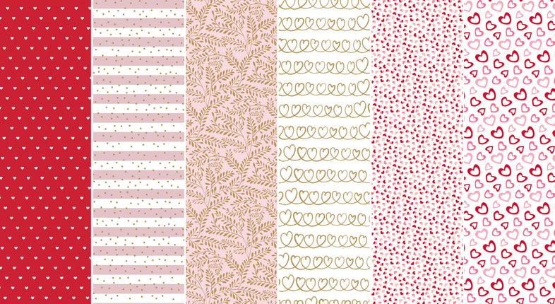 Feestbazaar Valentijn Inpakpapier love prints - 70 x 200cm