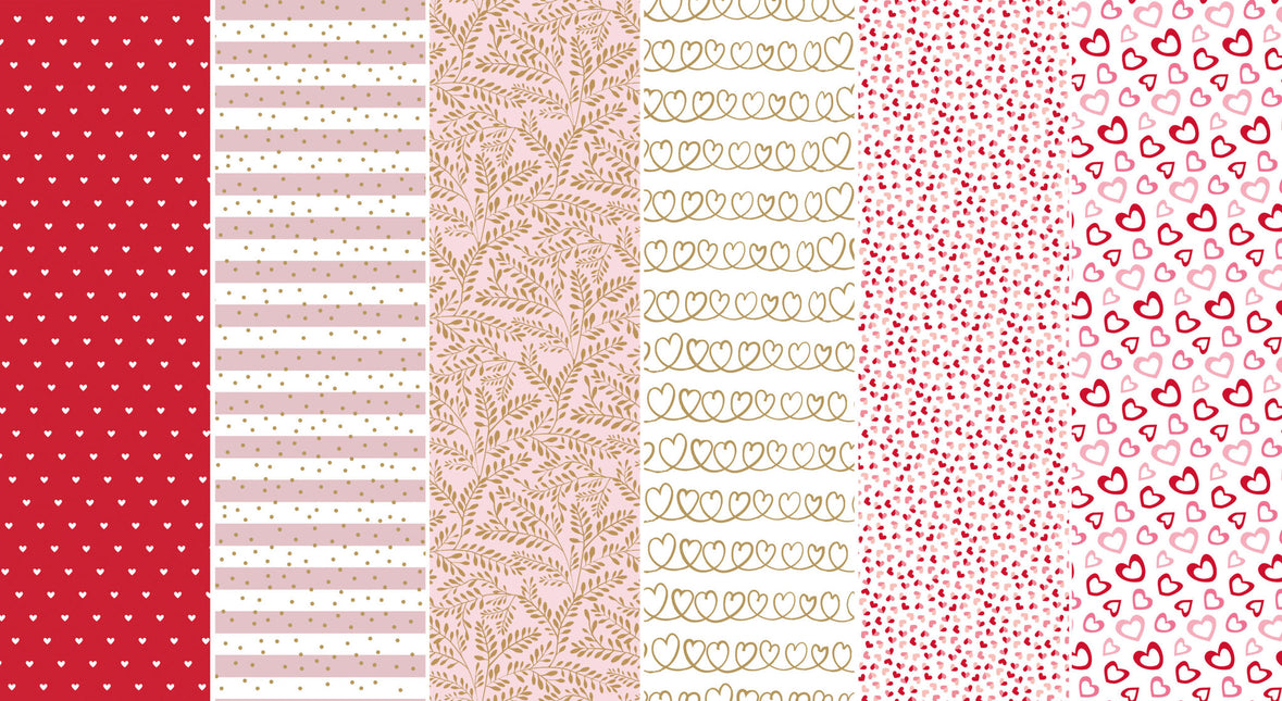 Feestbazaar Valentijn Inpakpapier love prints - 70 x 200cm