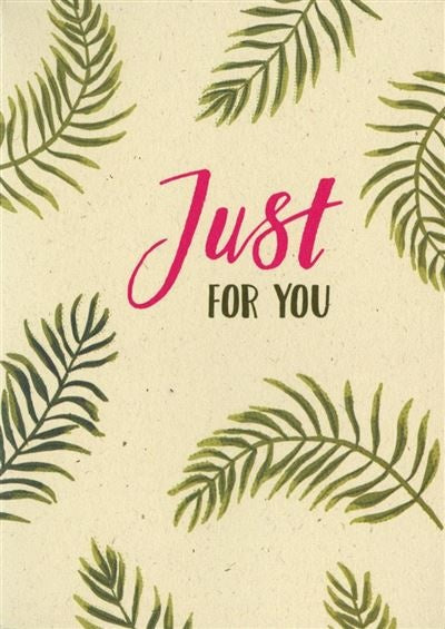 Feestbazaar Valentijnskaart 'Just For You'