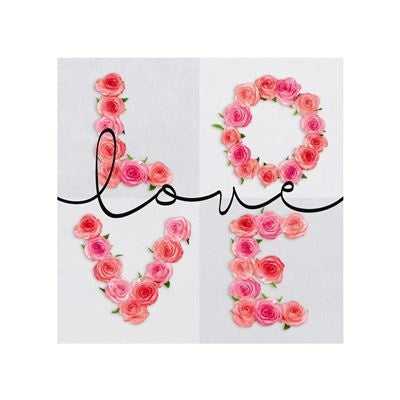 Feestbazaar Valentijnskaart 'Love' Rozen