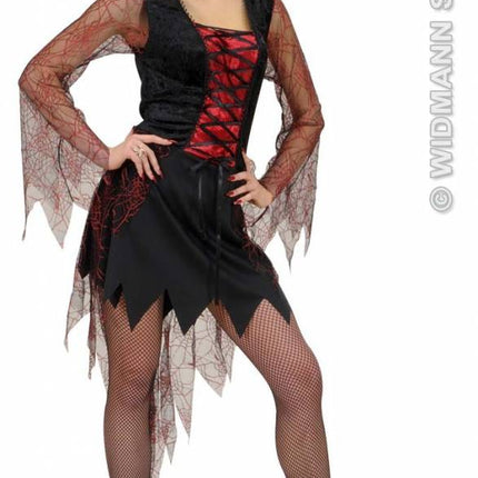 Feestbazaar Vampier Devil kostuum Spinneweb