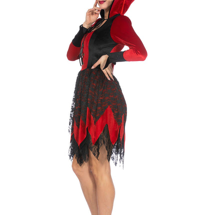 Feestbazaar Vampier Jurk Blood Queen Velvet Premium