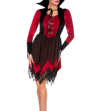 Feestbazaar Vampier Jurk Blood Queen Velvet Premium
