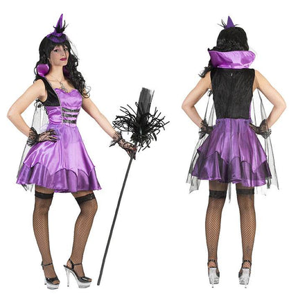 Feestbazaar Vampier pakje purple Vickie