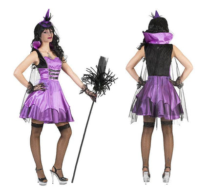 Feestbazaar Vampier pakje purple Vickie