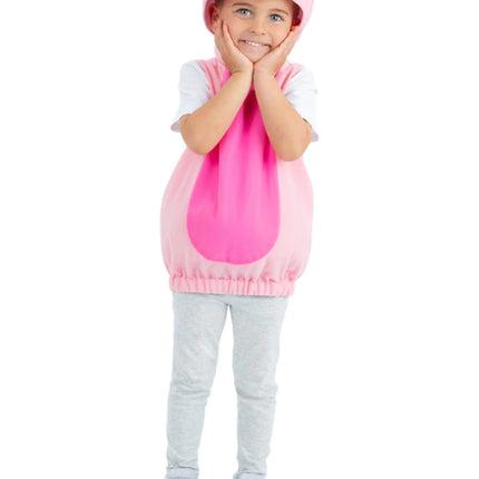 Feestbazaar Varkens Shirt Met Muts Peuter Roze