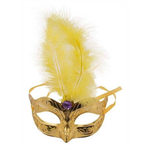 Feestbazaar Venetiaans masker metallic goud