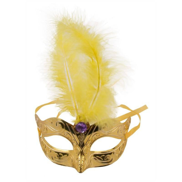 Feestbazaar Venetiaans masker metallic goud
