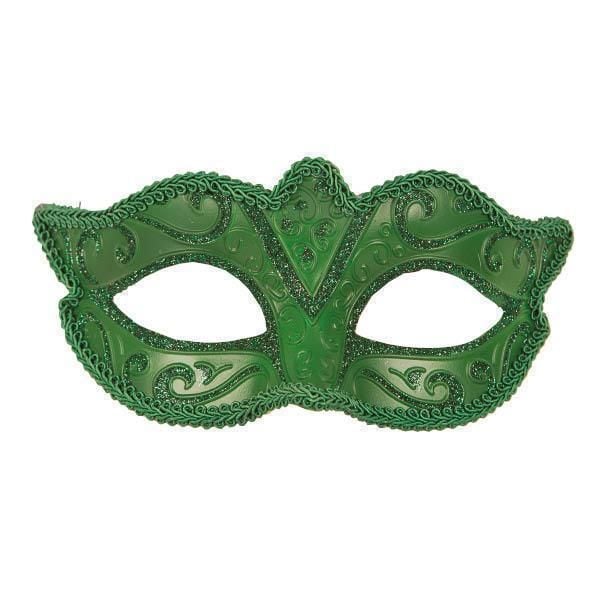 Feestbazaar Venetiaanse oogmasker groen