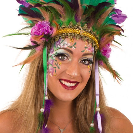 Feestbazaar Veren hoofdtooi Hidatsa