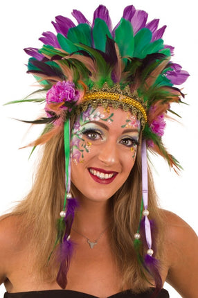 Feestbazaar Veren hoofdtooi Hidatsa