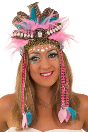 Feestbazaar Veren Hoofdtooi Sioux