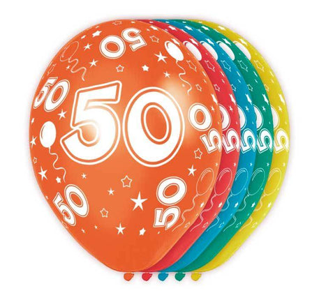 Feestbazaar Verjaardag ballonnen 50 jaar (5st)