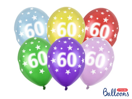 Feestbazaar Verjaardag Ballonnen 60 Jaar Metallic Mix