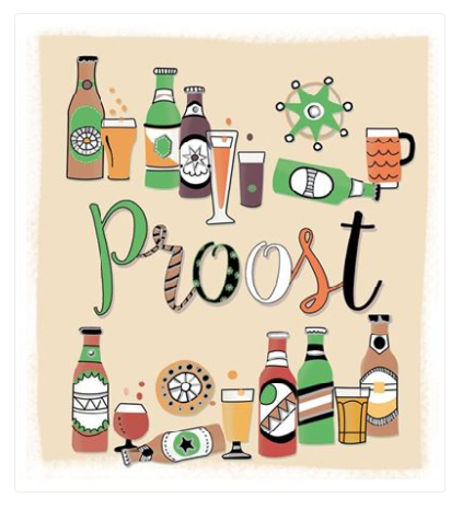 Feestbazaar Verjaardagkaart 'Proost'