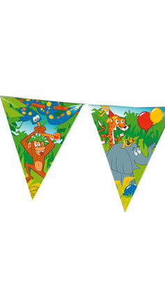 Feestbazaar Verjaardags Vlaggenlijn Jungle Print (6m)