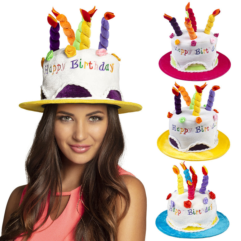 Feestbazaar Verjaardagshoed Taart Happy Birthday