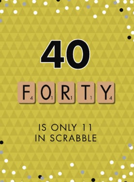 Feestbazaar Verjaardagskaart 40 Jaar Scrabble