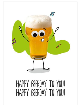 Feestbazaar Verjaardagskaart 'Happy Beerday To You!'