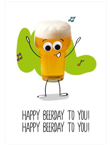 Feestbazaar Verjaardagskaart 'Happy Beerday To You!'