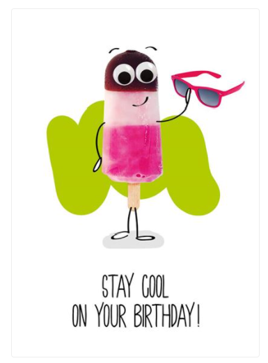 Feestbazaar Verjaardagskaart 'Stay Cool On Your Birthday'
