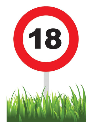 Feestbazaar Verkeersbord 18 jaar Tuin
