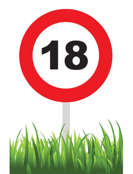 Feestbazaar Verkeersbord 18 jaar Tuin