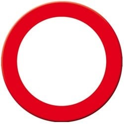 Feestbazaar Verkeersbord Decoratie Blanco 49cm