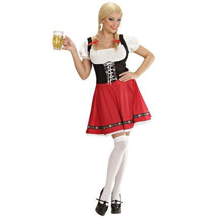 Feestbazaar Verleidelijke bavarian outfit rood
