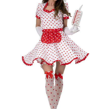 Feestbazaar Verpleegster Outfit Hartjes Nathalie