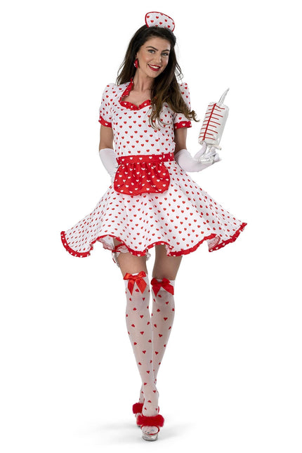 Feestbazaar Verpleegster Outfit Hartjes Nathalie