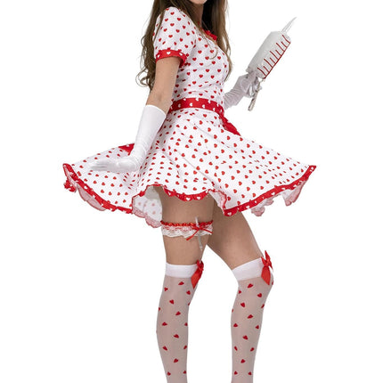 Feestbazaar Verpleegster Outfit Hartjes Nathalie