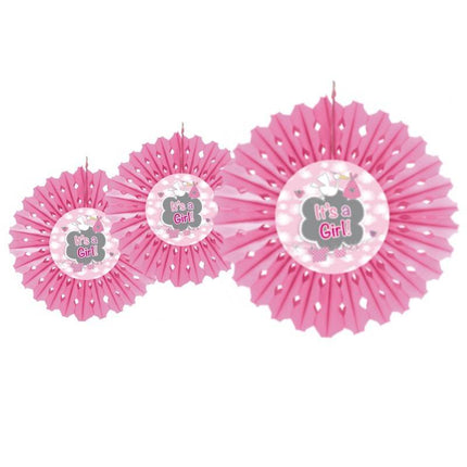 Feestbazaar Versiering Honeycomb It's a Girl geboorte meisje