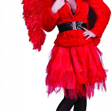 Feestbazaar Vestje fuzzy rood