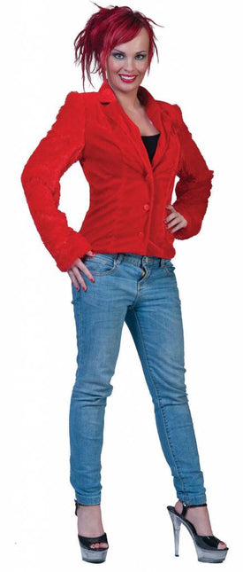 Feestbazaar Vestje fuzzy rood
