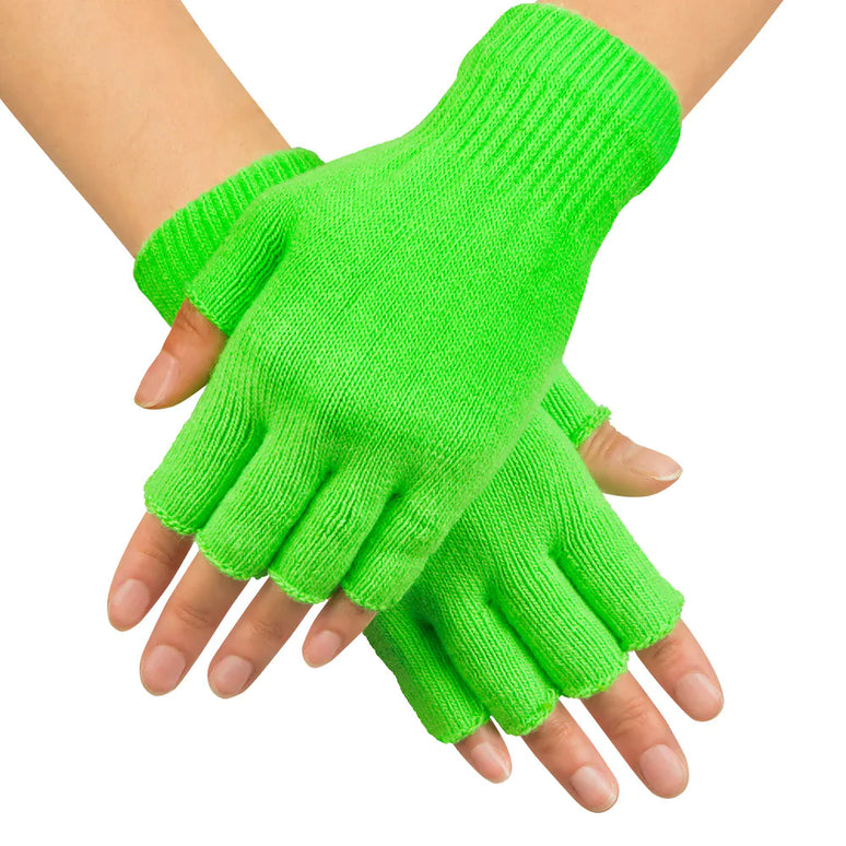 Feestbazaar Vingerloze Handschoen Fluor Groen