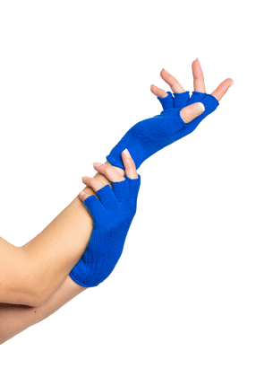 Feestbazaar Vingerloze handschoenen blauw
