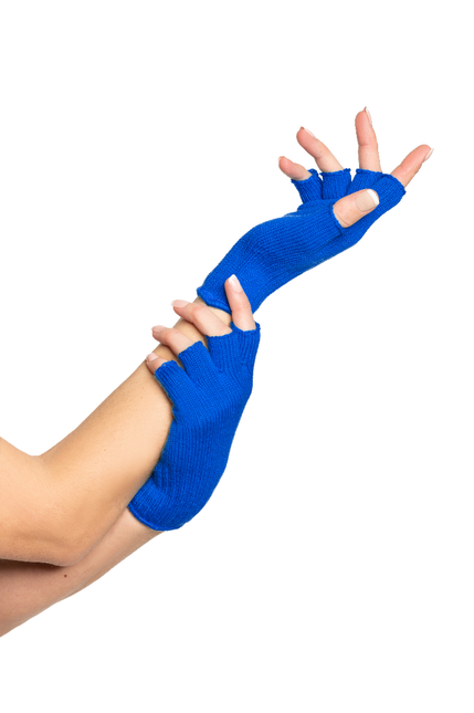 Feestbazaar Vingerloze handschoenen blauw