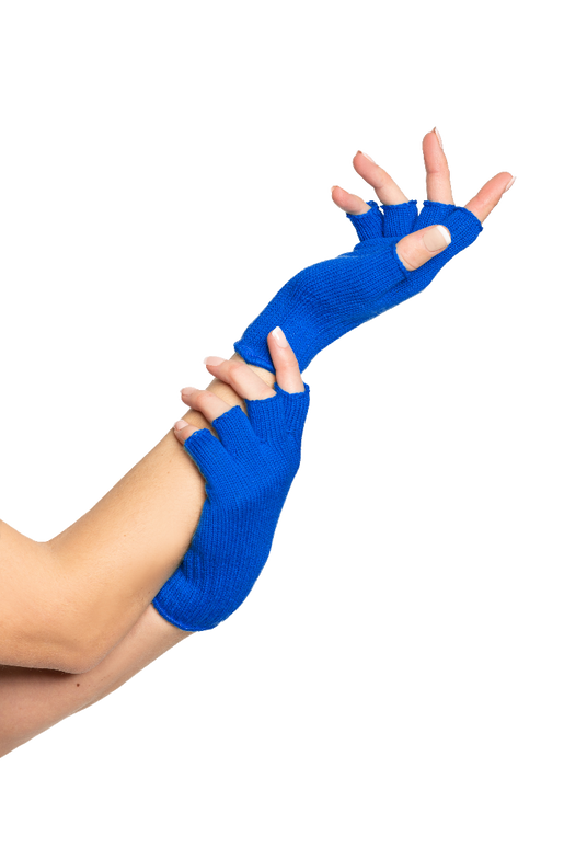 Feestbazaar Vingerloze handschoenen blauw