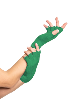Feestbazaar Vingerloze handschoenen groen