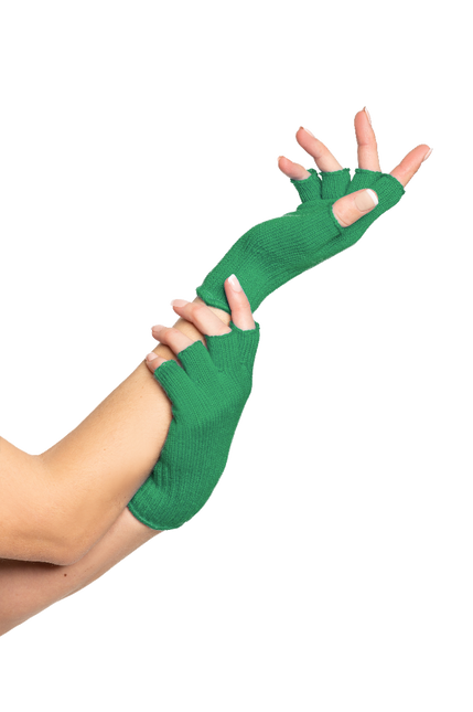 Feestbazaar Vingerloze handschoenen groen